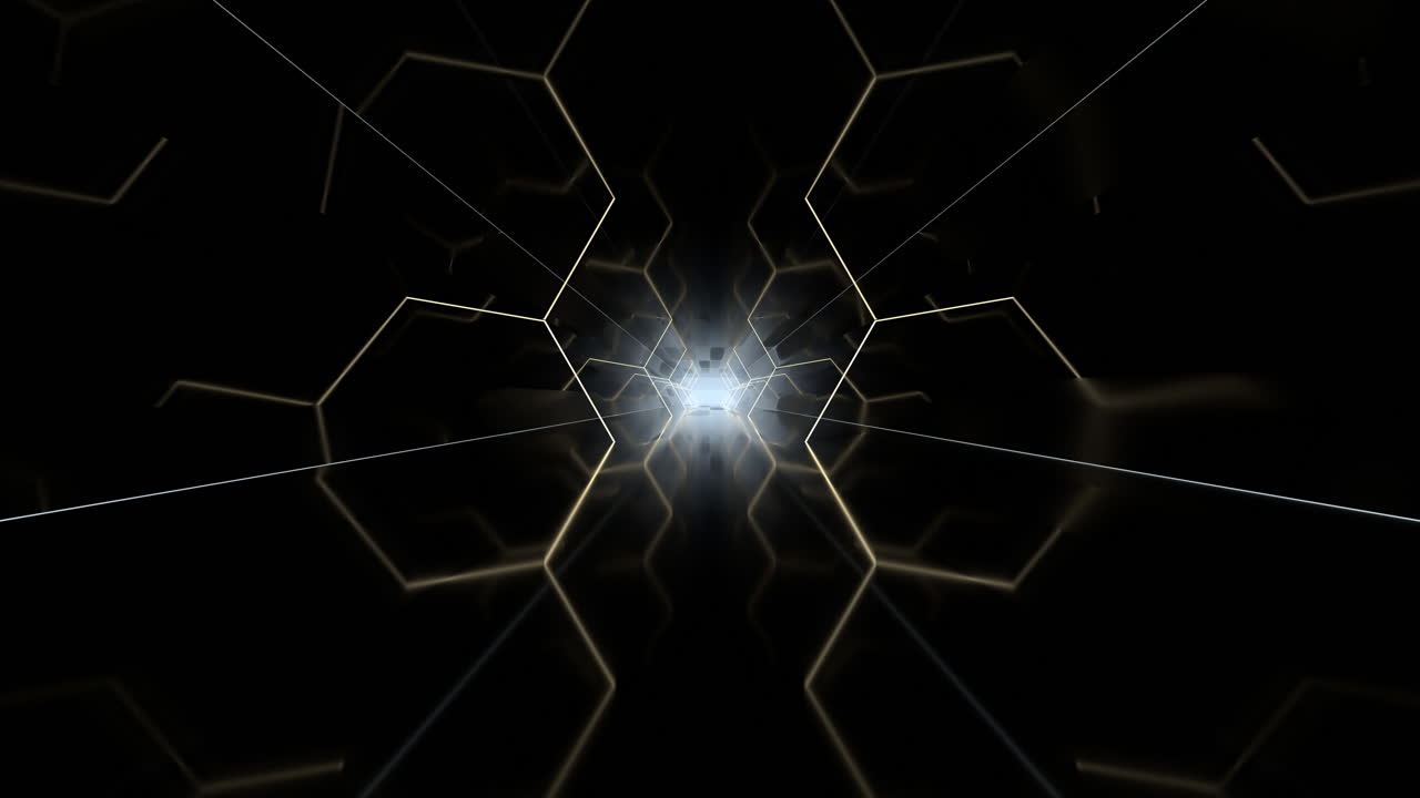 다각형 배경으로 된 터널, 3d 렌더링