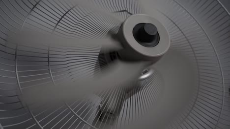 rotation of the fan blades used for ventilation