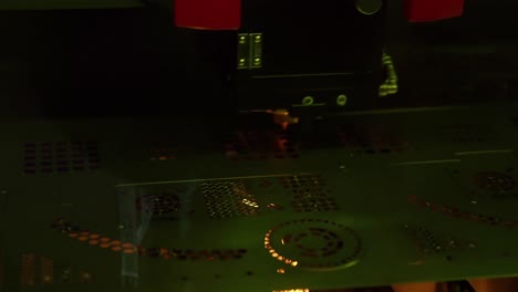 cnc laser cutting of metal, modern industrial technology.