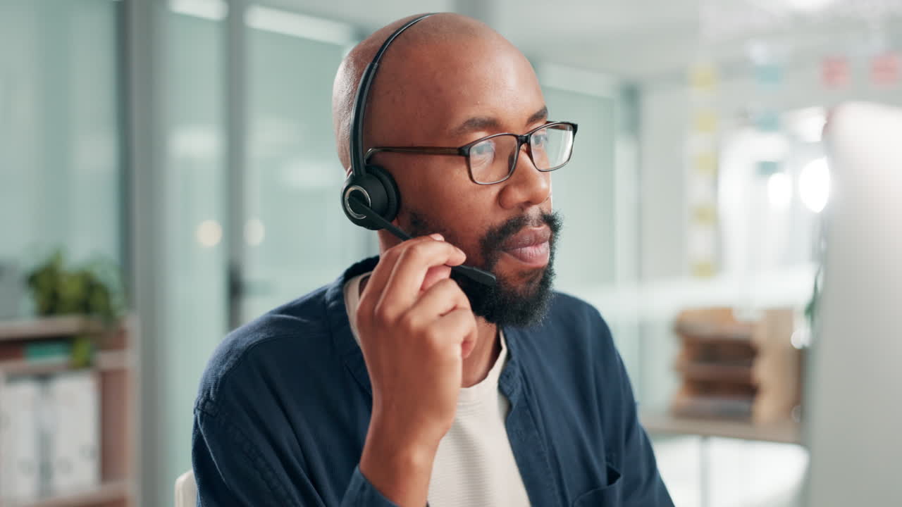 Businessman on a phone call in the office