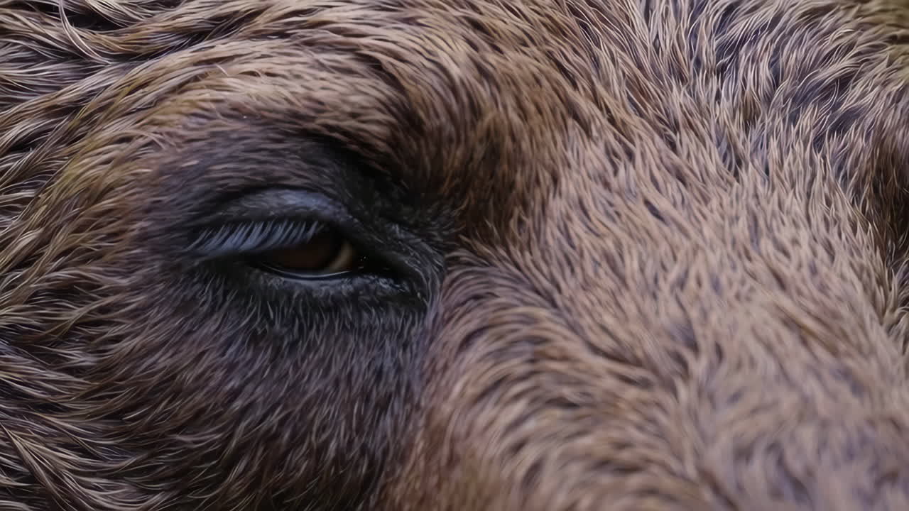 Close-up of a Bear's Eye and Fur
