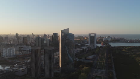 aerial view of skyscrapers and buenos aires puerto madero, argentina