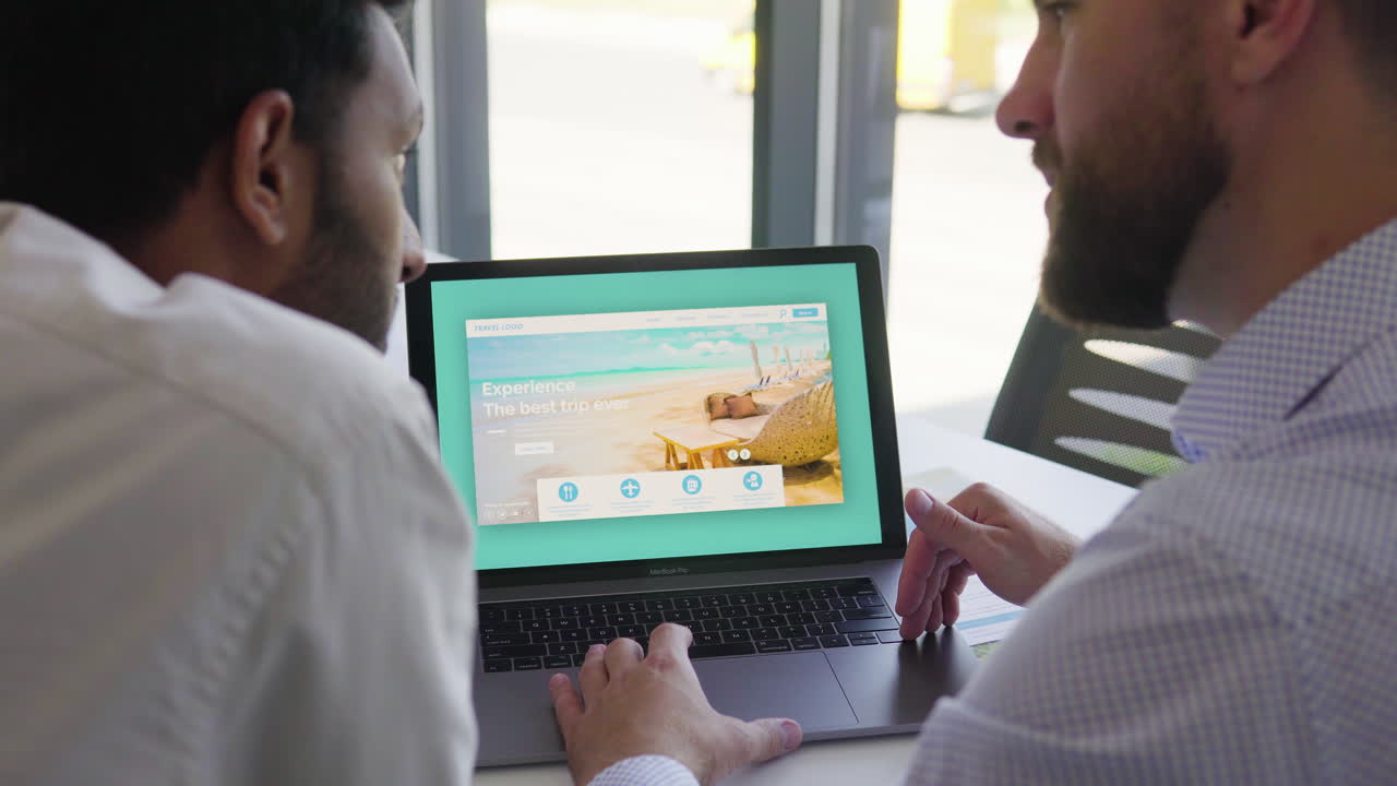 Man working in a travel agency