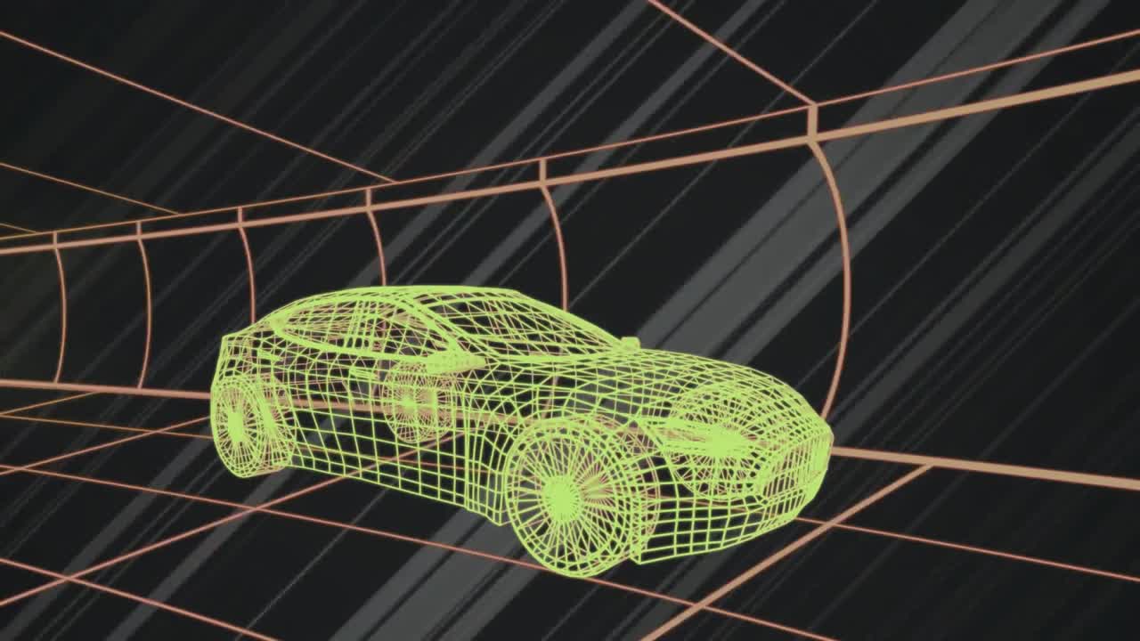 자동차의 3d 기술 도면