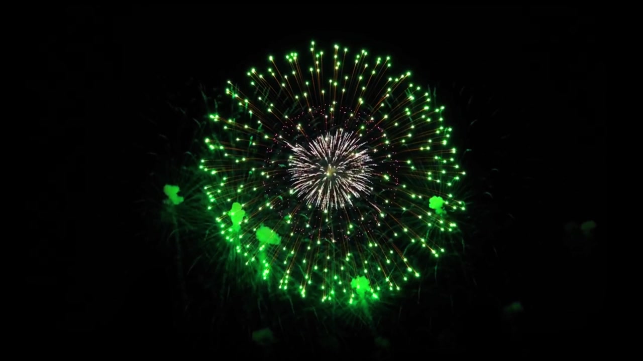 Beautiful multi colored fireworks in the night sky fireworks show motion loop animation fireworks