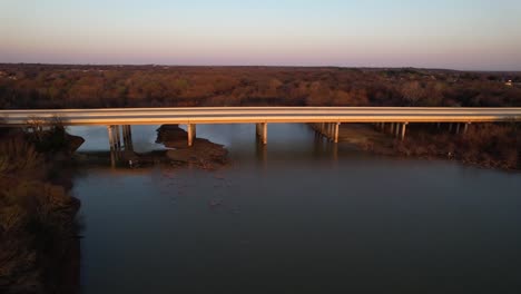 aerial footage of poindexter branch on lake lewisville in texas