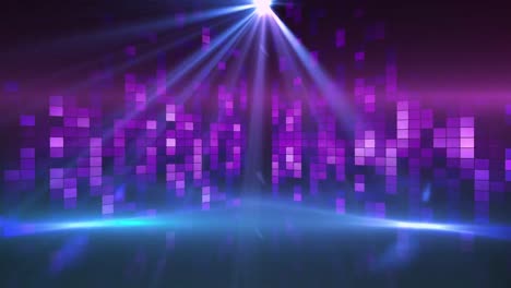 animación de luces azules y púrpuras en el lugar de los clubes
