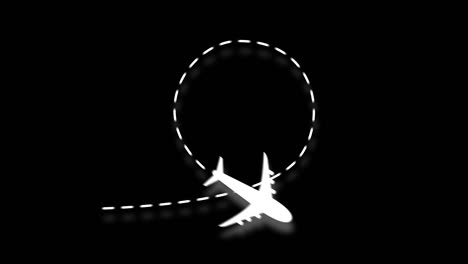 animación sin fisuras y minimalista de aviones. en blanco y negro. animación de alta calidad.