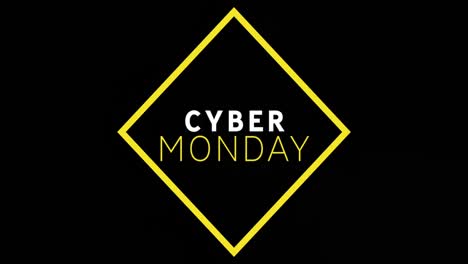 White-and-yellow-Cyber-Monday-text-appearing-against-a-black-screen