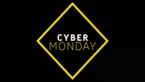 Weißer-Und-Gelber-Cyber-Monday-Text-Erscheint-Auf-Einem-Schwarzen-Bildschirm