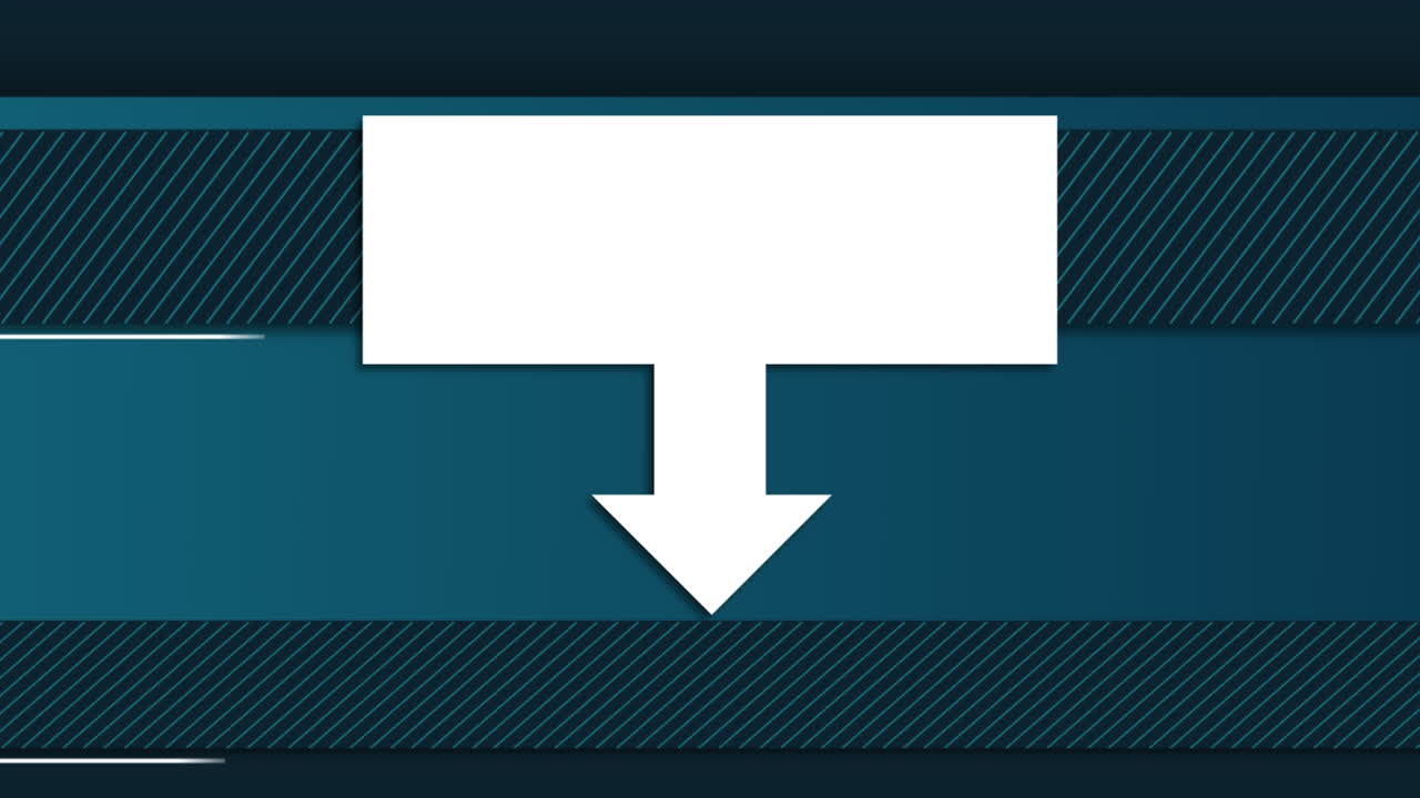 Animation of white copy space field and arrow over navy background with stripes