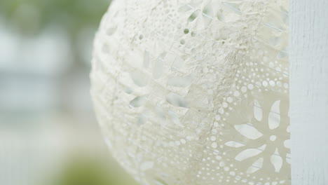 paper lantern shallow depth of field close up panning shot