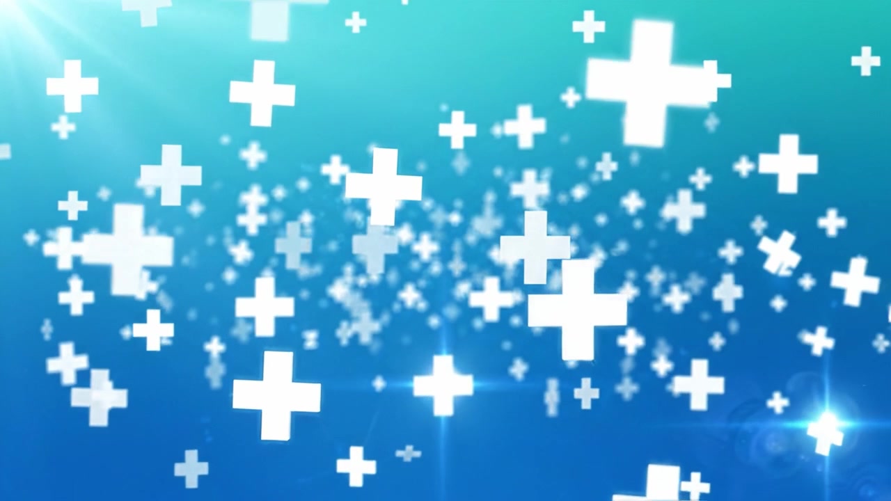 A Dynamic Array of Floating Plus Symbols Against a Soft Gradient Background, Creating a Captivating Visual Effect Representing Positivity and Growth.
