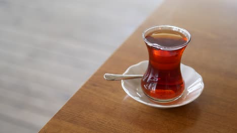 turkish tea in a glass cup