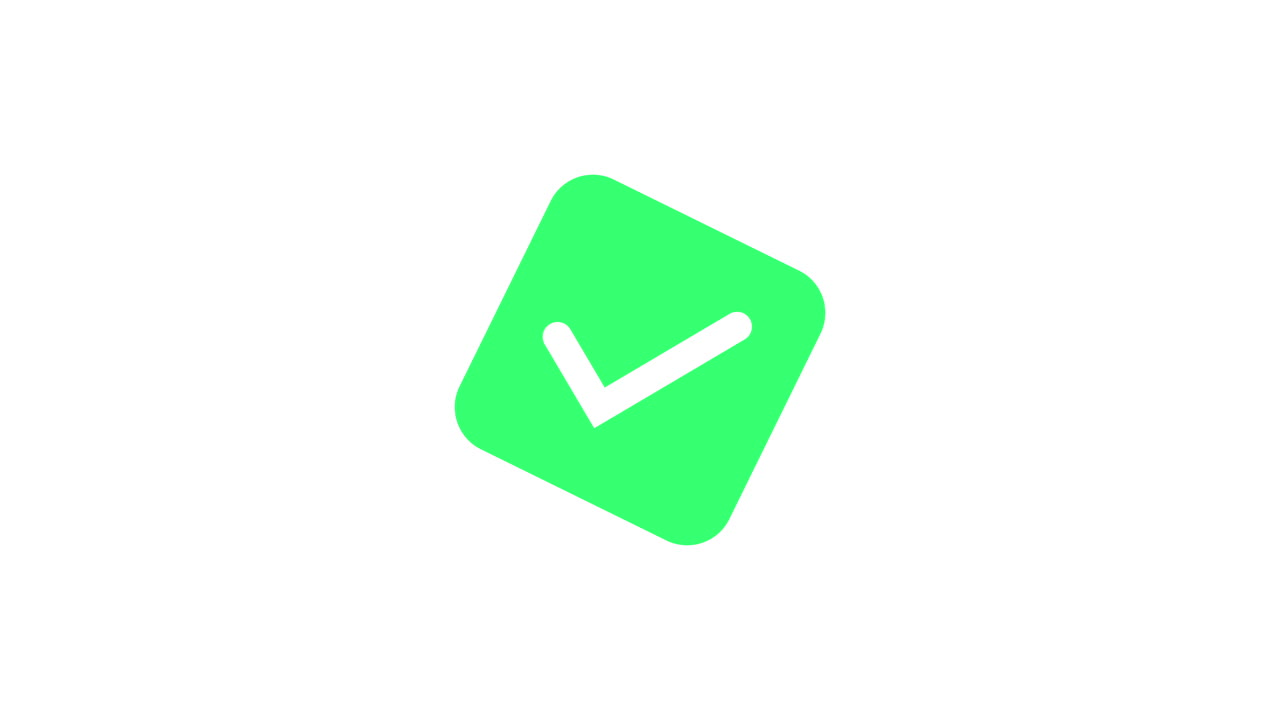 Animated Green Checkmark Appearing and Disappearing