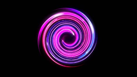animated round shape of multicolor flashing lights, on a black background