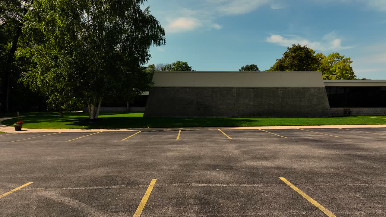 Sideways motion away from the concrete mini structure