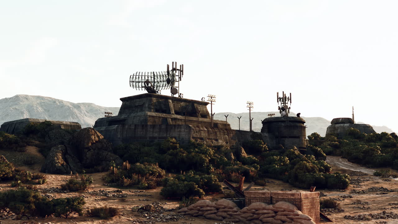 사막에 있는 미래의 군사 기지