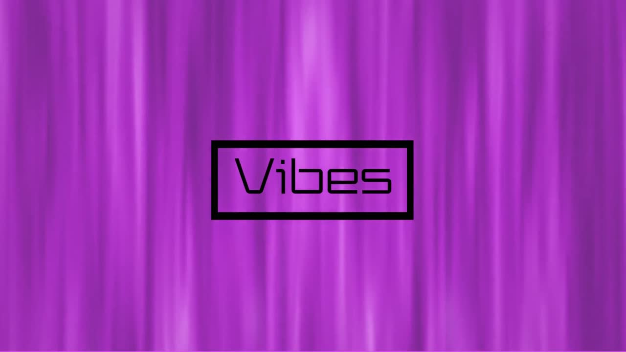 animación de vibraciones de texto y líneas en fondo rosa