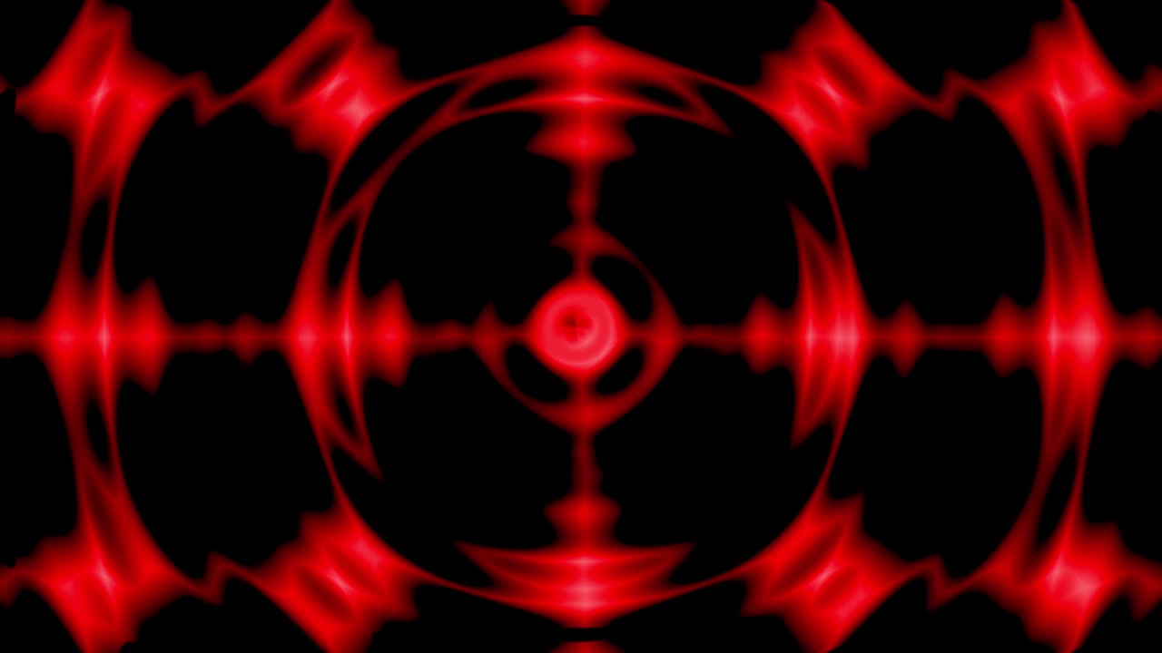 a lot of red frequency network fluctuate waves moving on abstract dark background