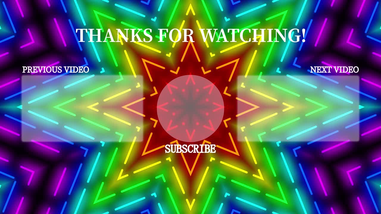 patrón de signo de neón tarjeta de finalización pantalla de finalización gráficos de movimiento