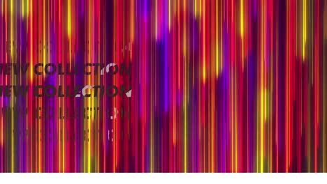 animation of new collection text and neon lines on black background