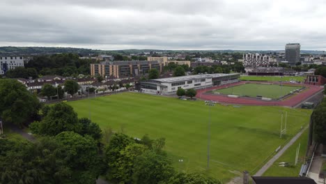 mardyke sports ground cork ireland panning aerial drone view