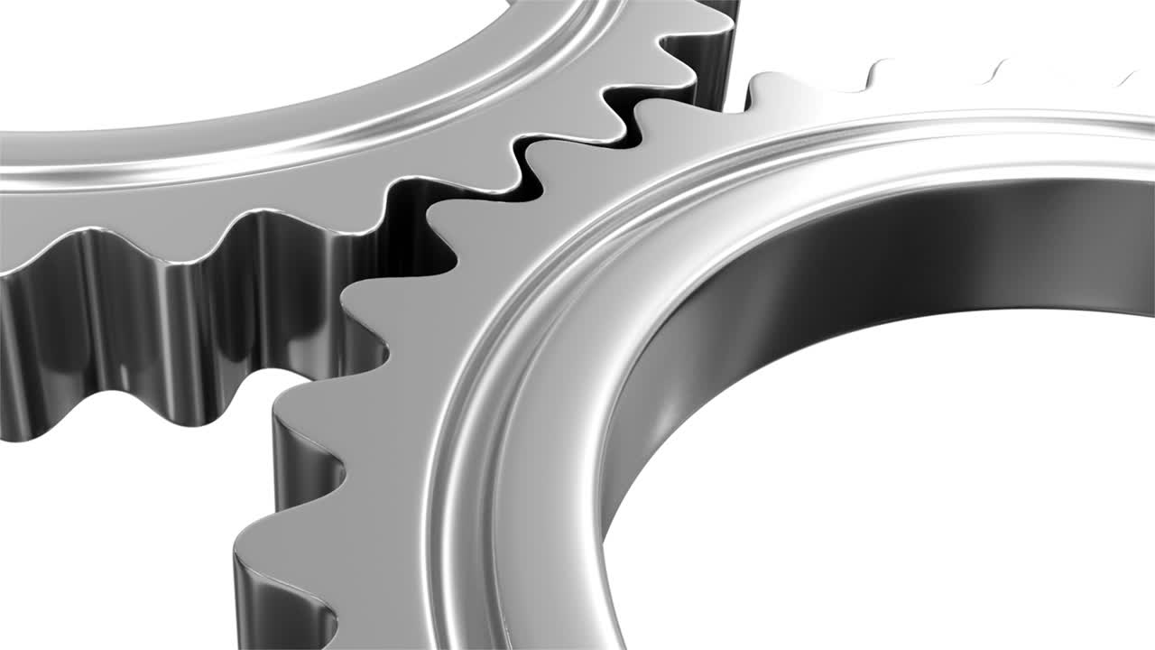 video de fondo industrial con engranajes. animación en 3d.