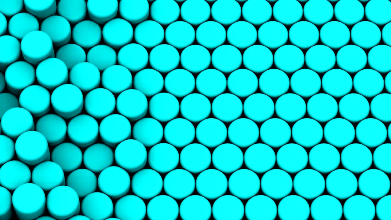 Cylinders Form A Wave