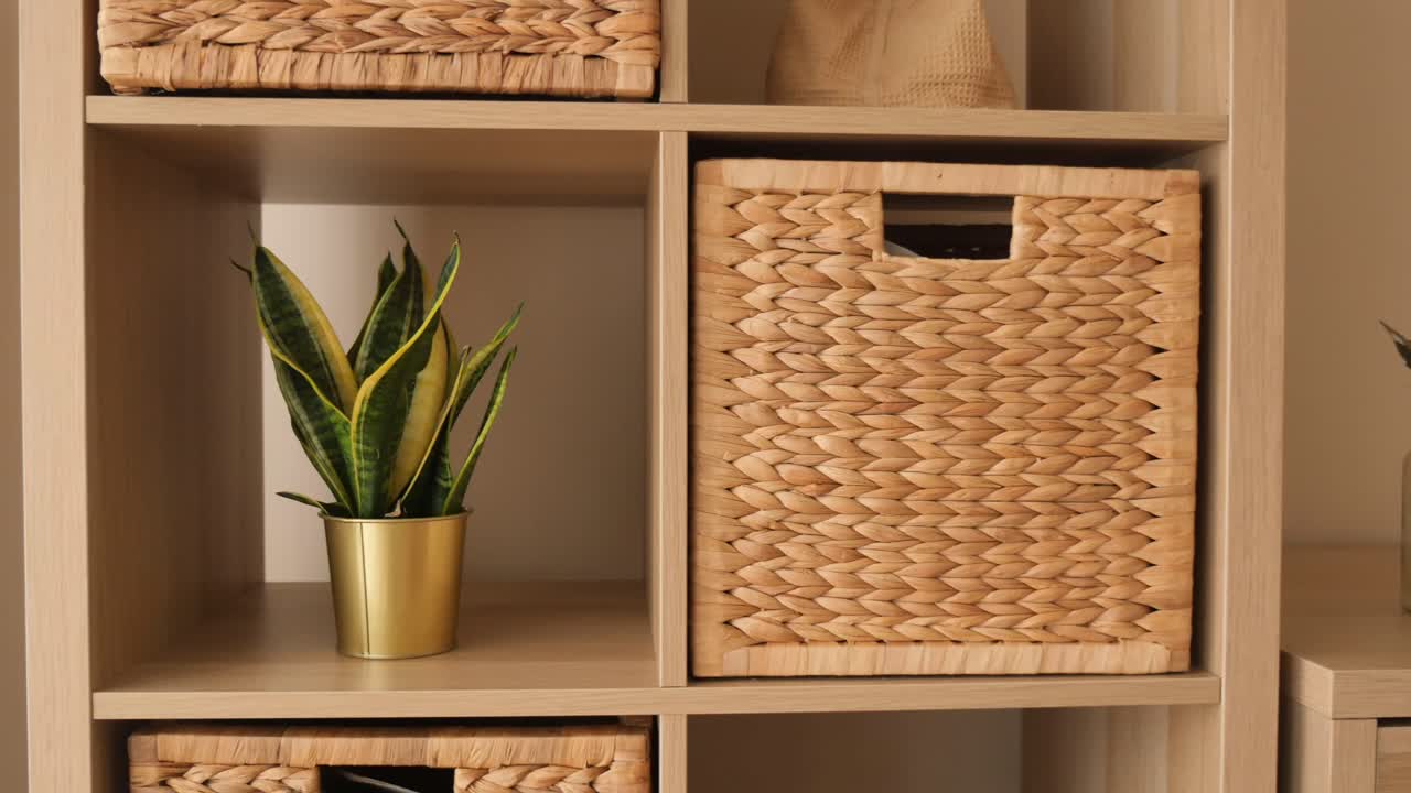 Shelved Plant and Baskets