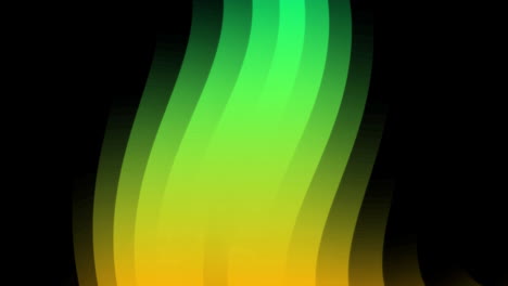 animación de formas verdes sobre un fondo negro