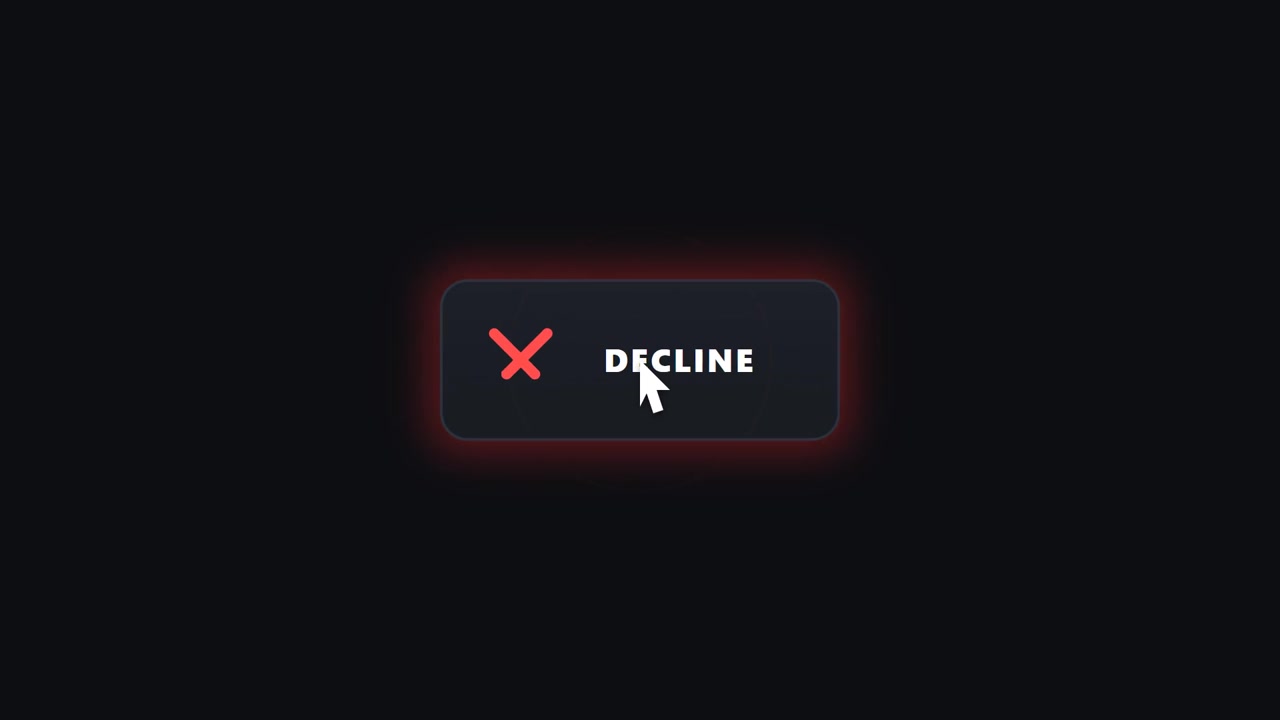Interactive Decline Button Animation with Cursor Click