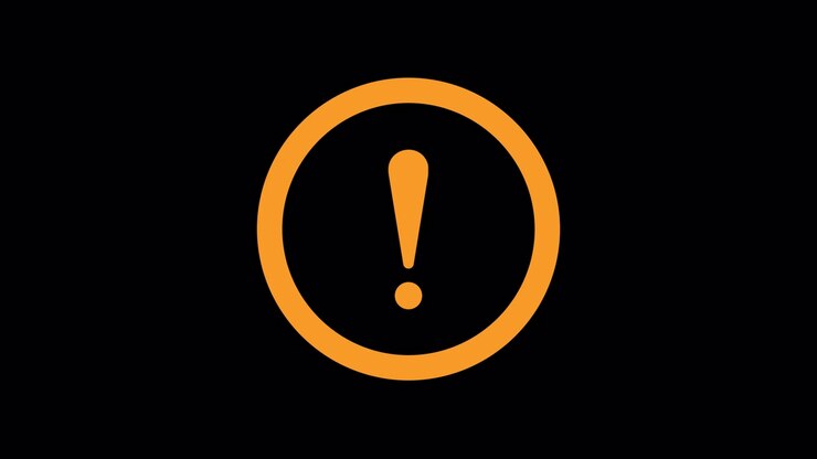 Thin Circle Exclamation Mark Symbol