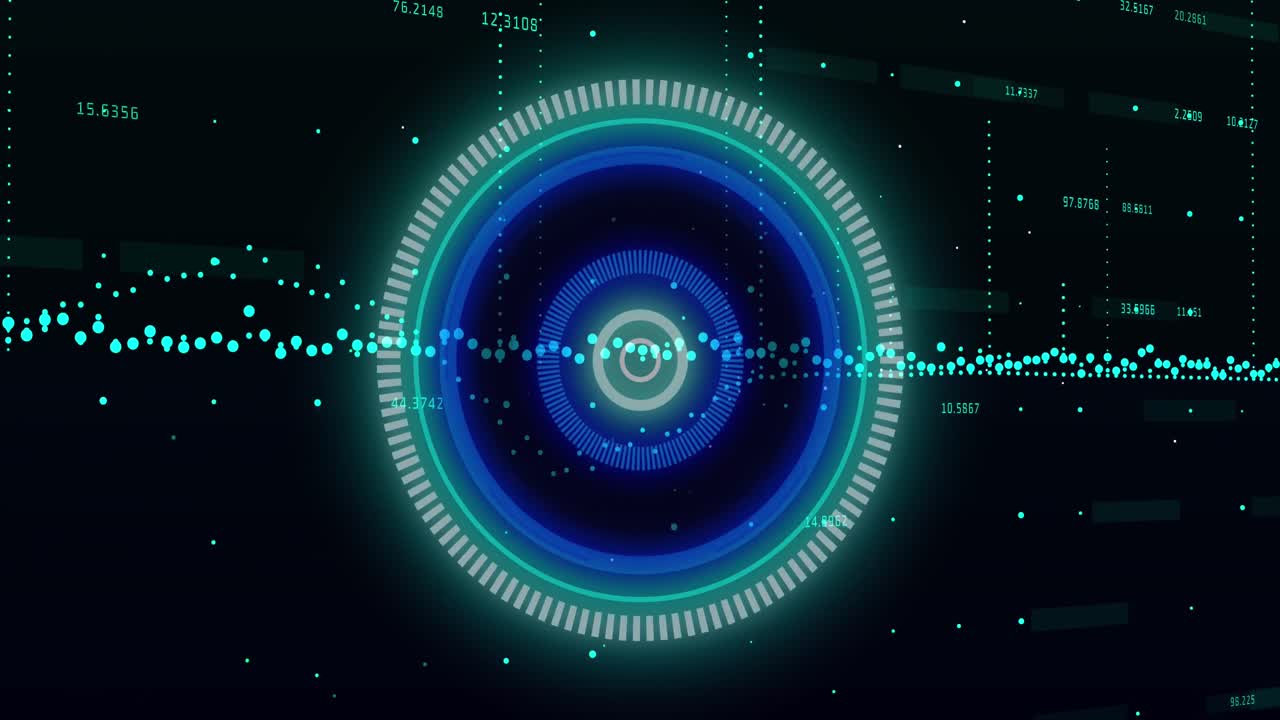 범위 스캐닝과 재무 데이터 처리의 애니메이션