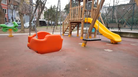 colorful playground in a city park