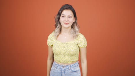 excited young woman.