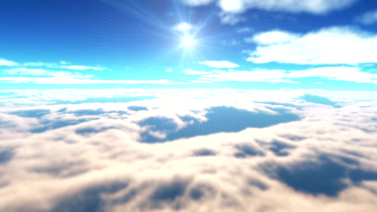 구름 위를 날아다니며 4k