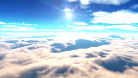 volando por encima de las nubes 4k