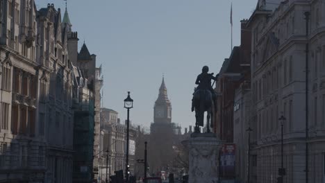 Big Ben in the process of refurbishment in London.