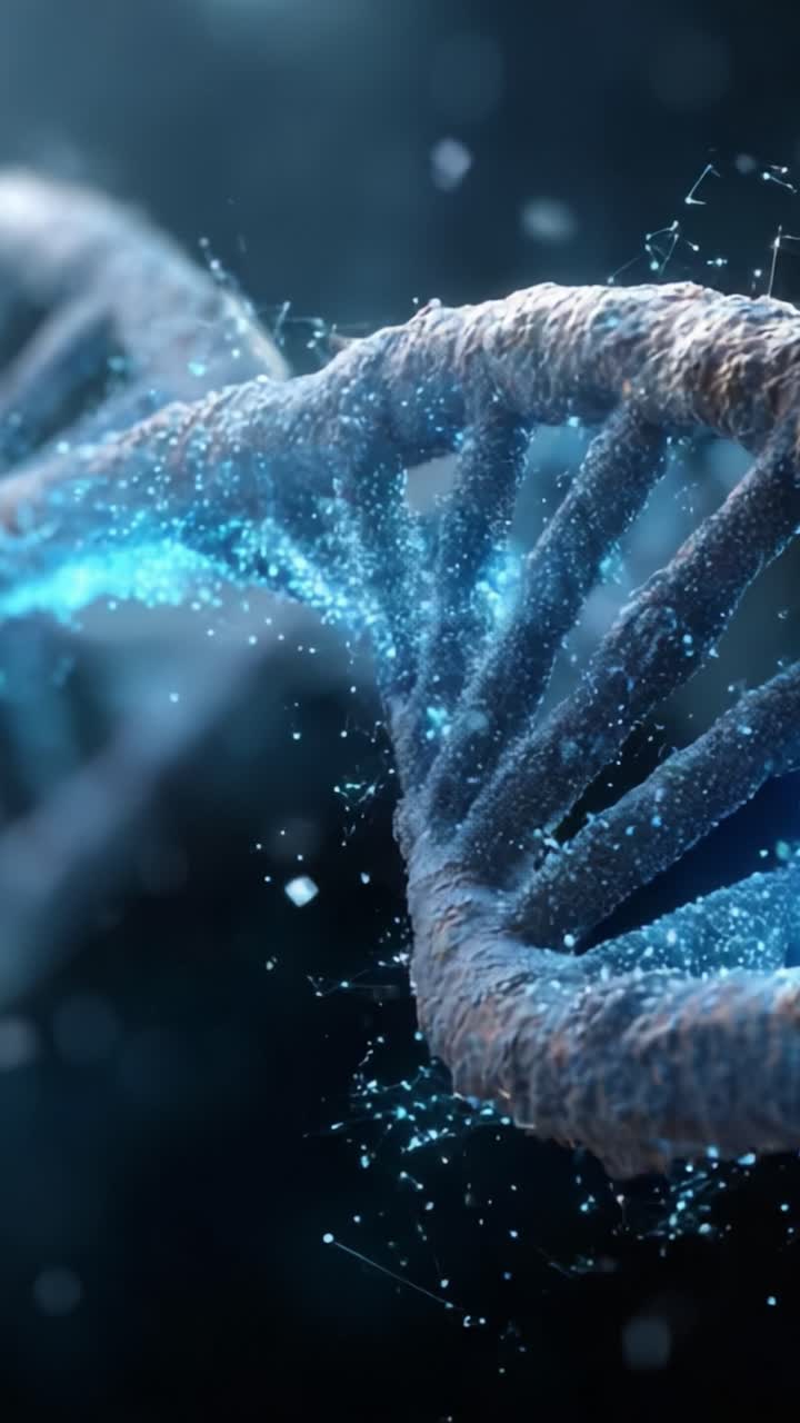 Esplorando le complessità della biologia molecolare: una rappresentazione visiva della struttura del DNA e del suo ruolo nella genetica e nell'evoluzione