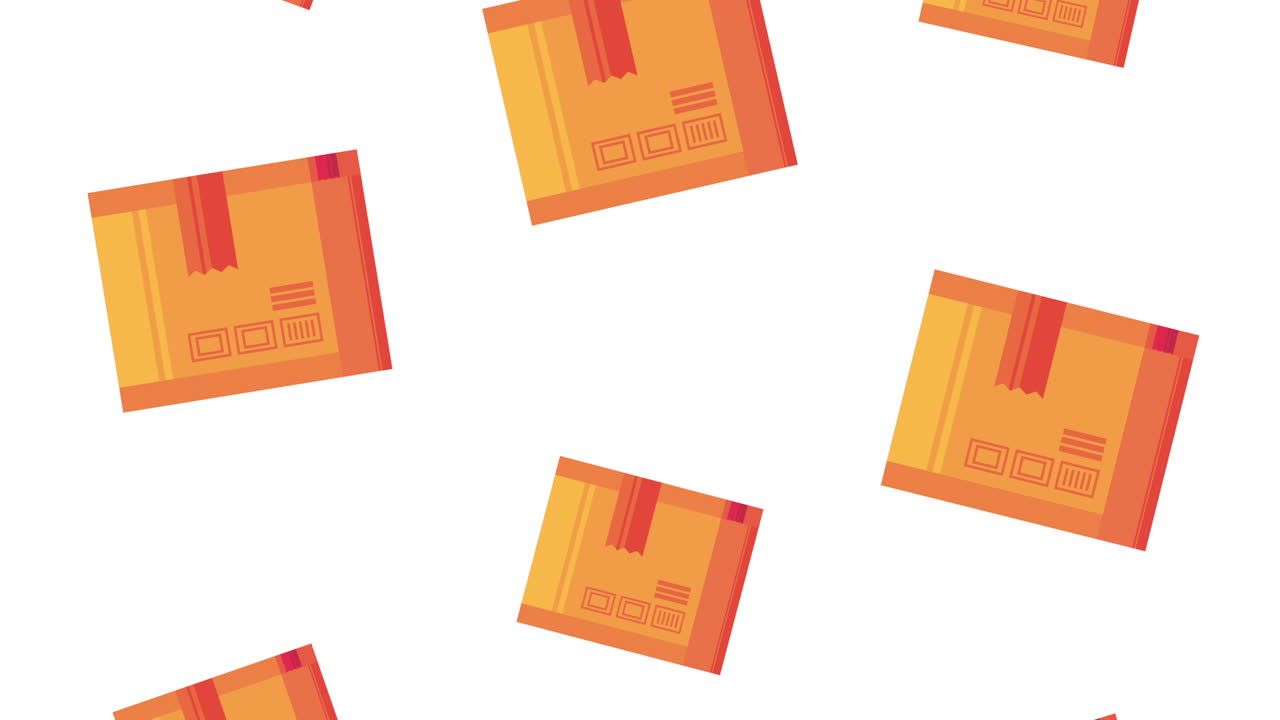 배달 서비스 상자 패턴 애니메이션