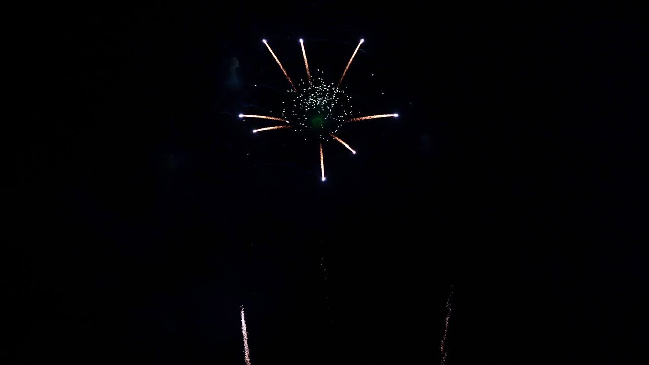 Beautiful colourful fire work display at night for celebration in festival