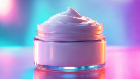 cosmetic jar with cream