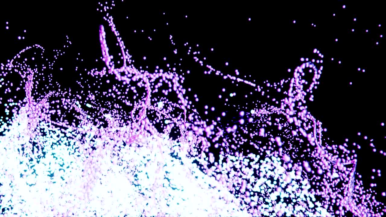 아름다운 거품 모양의 입자들.