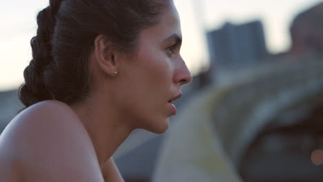 woman exercising outdoors