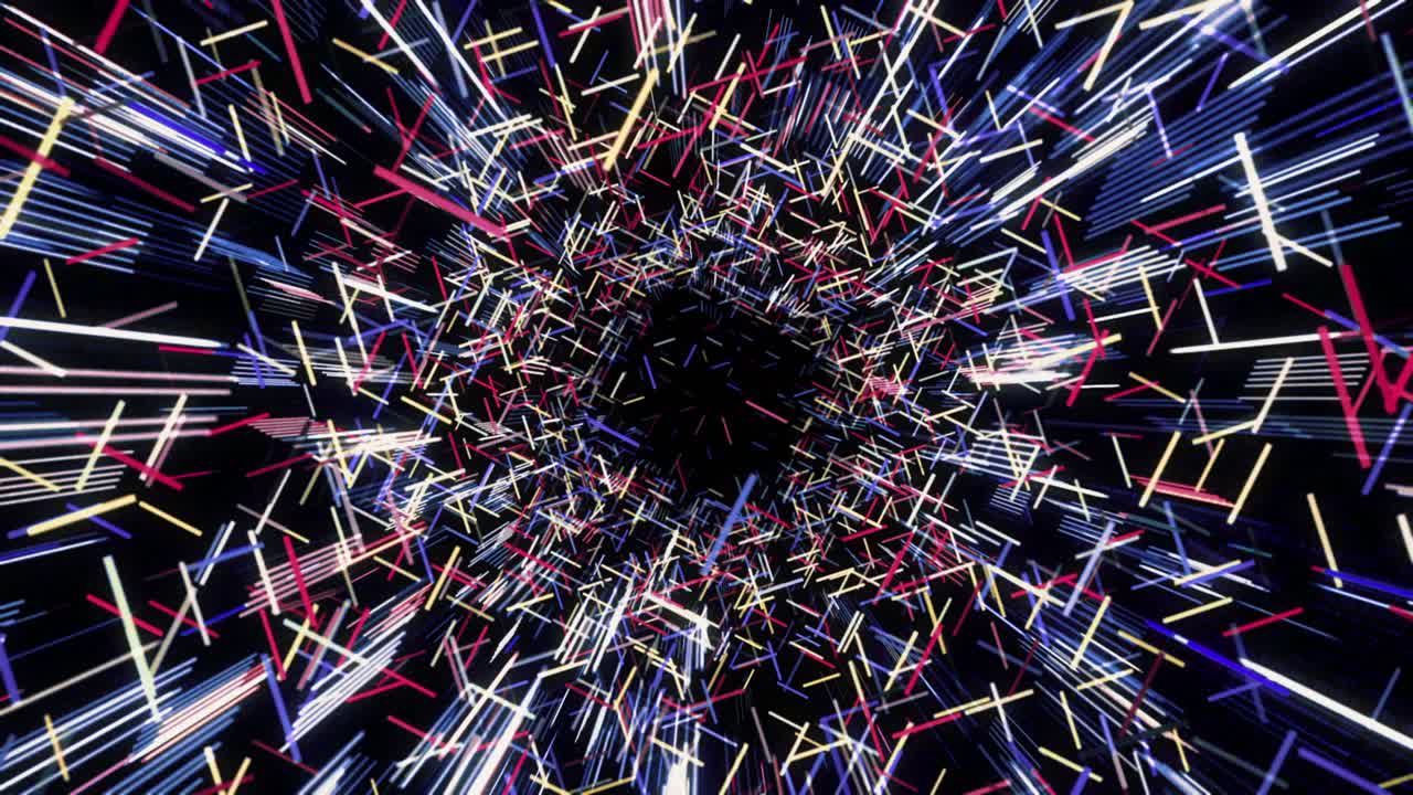 추상적인 다채로운 터널 선