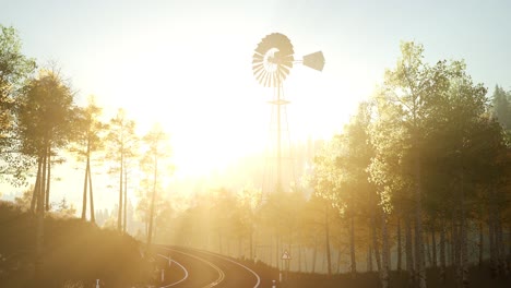 typical old windmill turbine