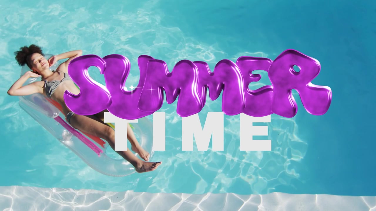 Dynamic Motion Graphics Featuring Groovy Text and Summer Vibes