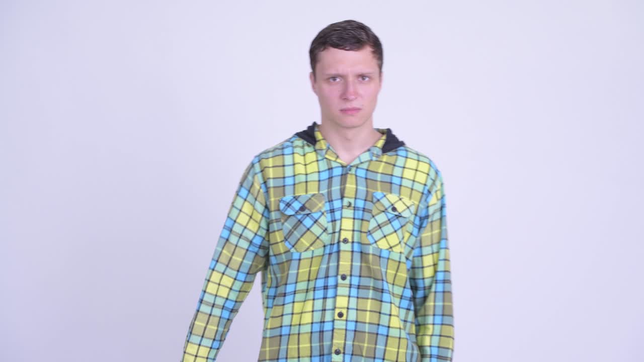 젊은 잘 생긴 hipster 남자