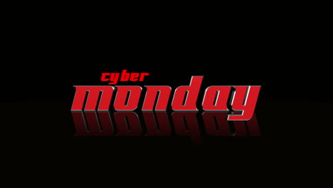 Cyber-Monday-Cartoon-Text-Auf-Schwarzem-Farbverlauf